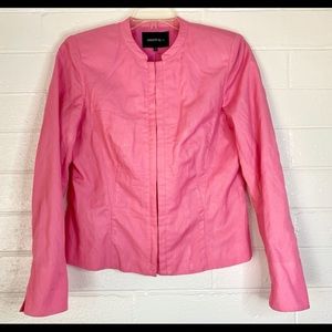 LAFAYETTE 148 New York BARBIE Pink zip front jacket, size 12, EUC